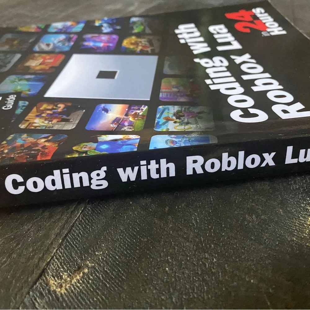Pearson Roblox Lua Coding Guide with Black and White Cover